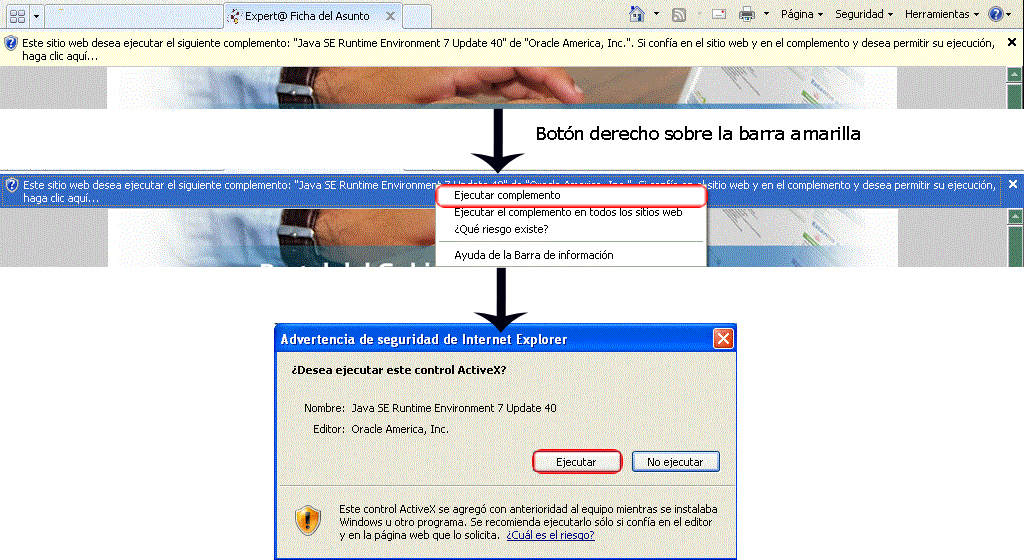 Durante el proceso de tramitaci�n aparecen alertas de seguridad �qu� debo hacer?